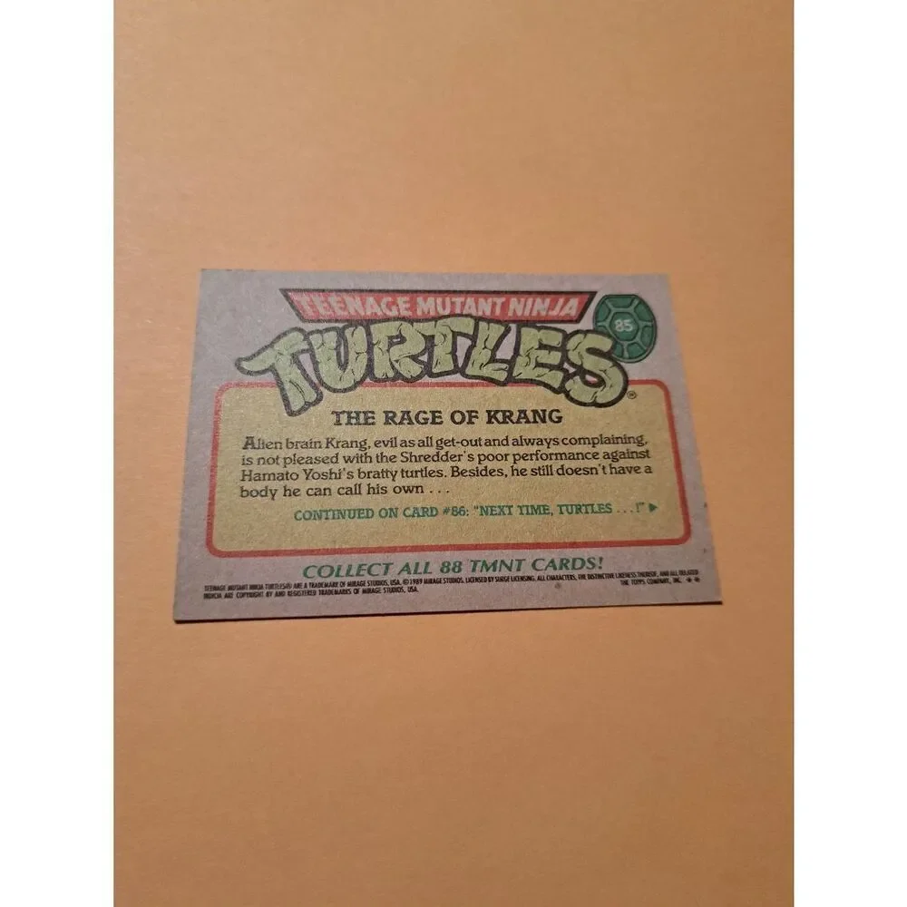 1989 Topps TMNT Trading Card 84 Teenage Mutant Ninja Turtles - Picture 2 of 2